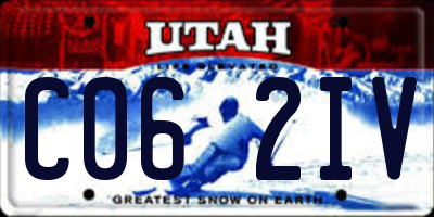 UT license plate C062IV