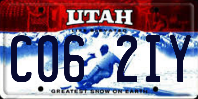 UT license plate C062IY