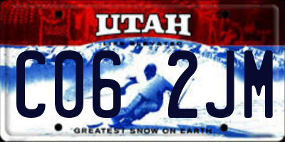 UT license plate C062JM