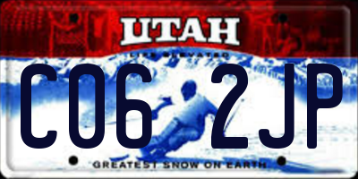 UT license plate C062JP