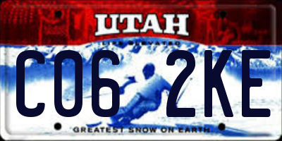 UT license plate C062KE