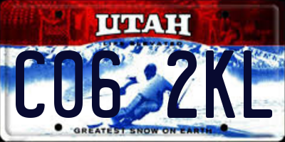 UT license plate C062KL