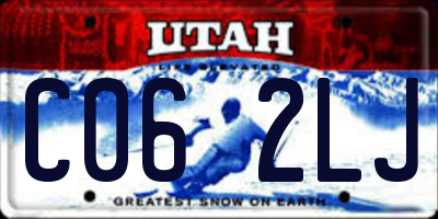 UT license plate C062LJ