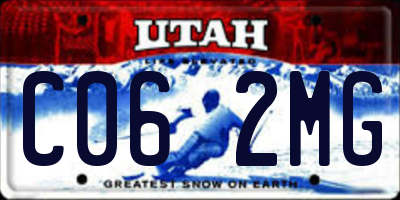 UT license plate C062MG