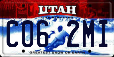 UT license plate C062MI
