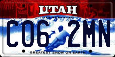UT license plate C062MN