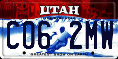 UT license plate C062MW