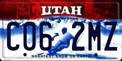 UT license plate C062MZ