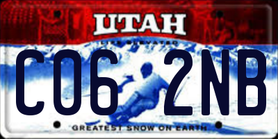 UT license plate C062NB