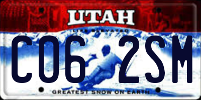 UT license plate C062SM