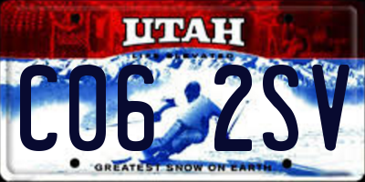 UT license plate C062SV