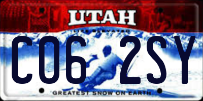 UT license plate C062SY