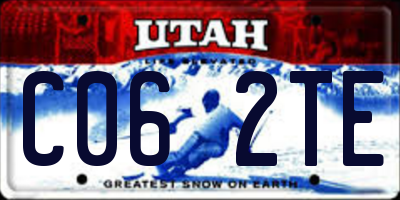UT license plate C062TE