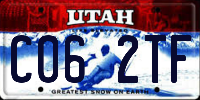 UT license plate C062TF