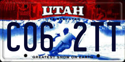 UT license plate C062TT
