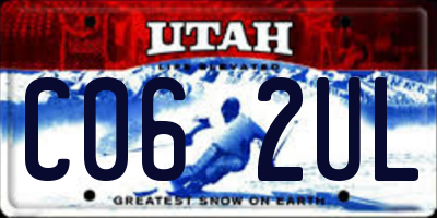 UT license plate C062UL