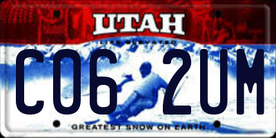 UT license plate C062UM