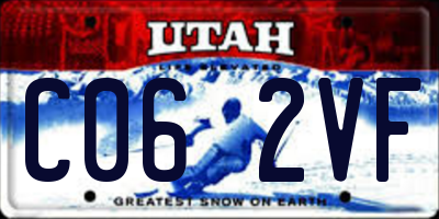 UT license plate C062VF