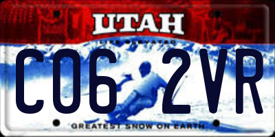 UT license plate C062VR
