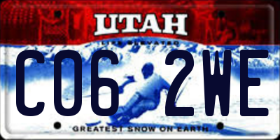 UT license plate C062WE