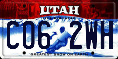 UT license plate C062WH