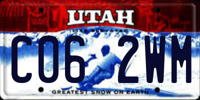 UT license plate C062WM