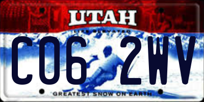 UT license plate C062WV