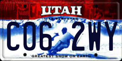 UT license plate C062WY