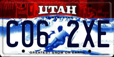 UT license plate C062XE