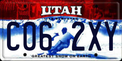 UT license plate C062XY