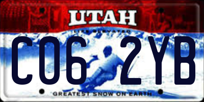UT license plate C062YB