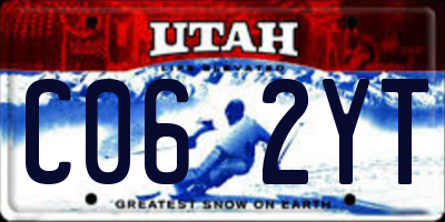 UT license plate C062YT