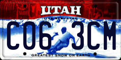 UT license plate C063CM