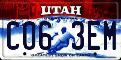 UT license plate C063EM