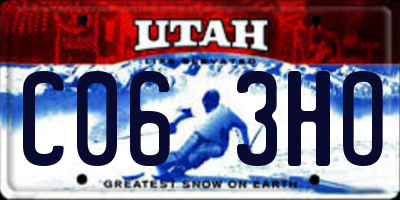 UT license plate C063HO