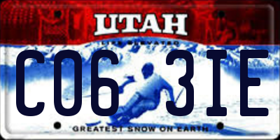 UT license plate C063IE