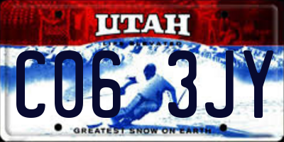 UT license plate C063JY