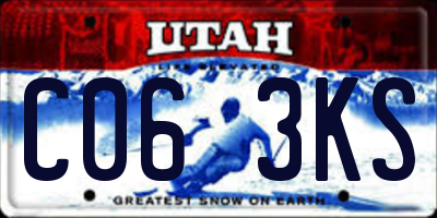 UT license plate C063KS