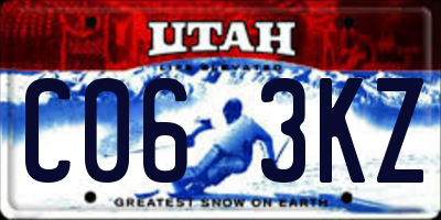 UT license plate C063KZ