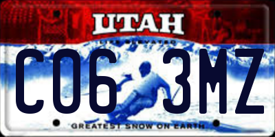 UT license plate C063MZ