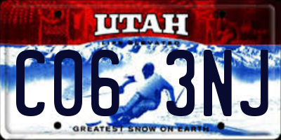 UT license plate C063NJ
