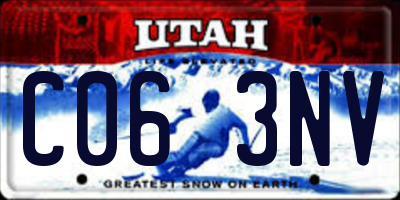 UT license plate C063NV