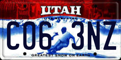 UT license plate C063NZ