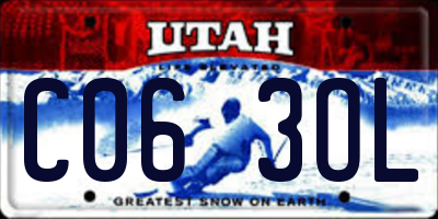 UT license plate C063OL