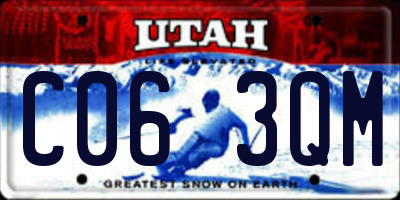 UT license plate C063QM