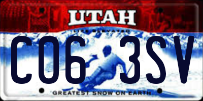 UT license plate C063SV
