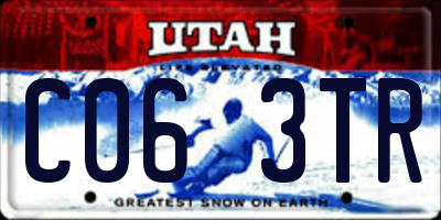 UT license plate C063TR