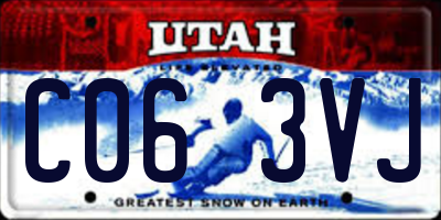 UT license plate C063VJ