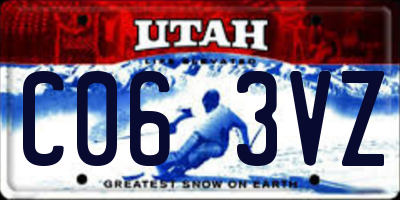 UT license plate C063VZ