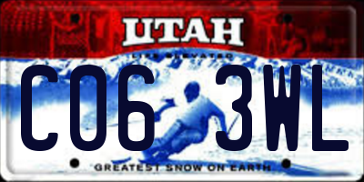 UT license plate C063WL